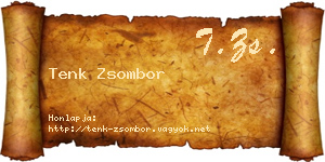 Tenk Zsombor névjegykártya