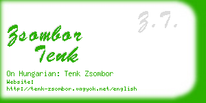 zsombor tenk business card